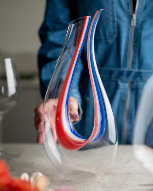 Decanter Amadeo Blue/White/Red