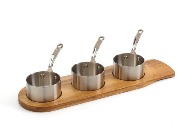 Minikasseroller sett i 3 deler 9 cm