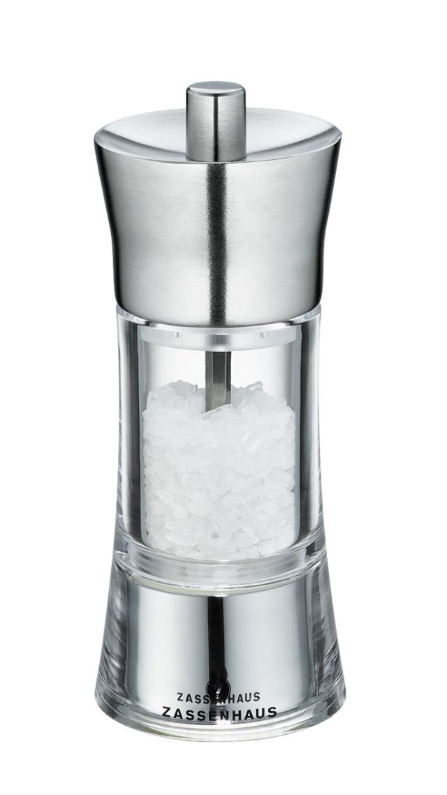 Saltkvern i akryl/stål 14 cm