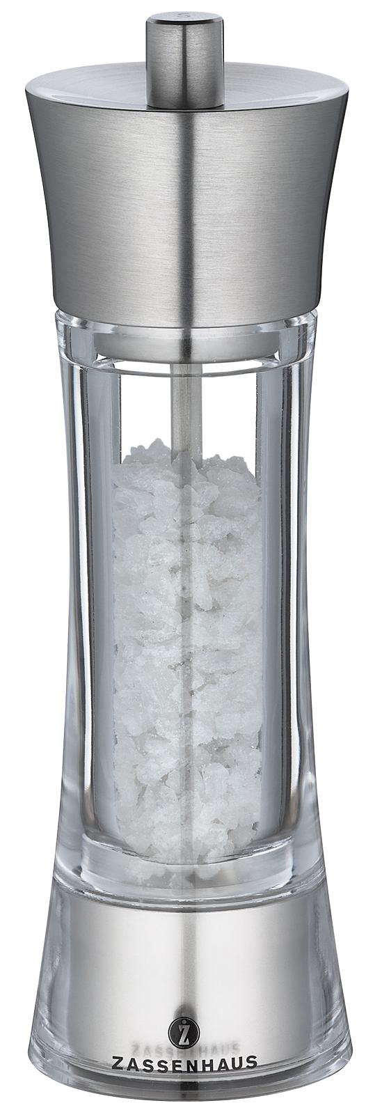 Saltkvern i akryl/stål 18 cm
