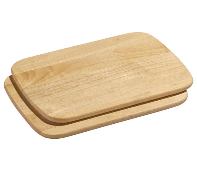 Frokostbrett i rubberwood 28 x 20 cm, 2 stk.