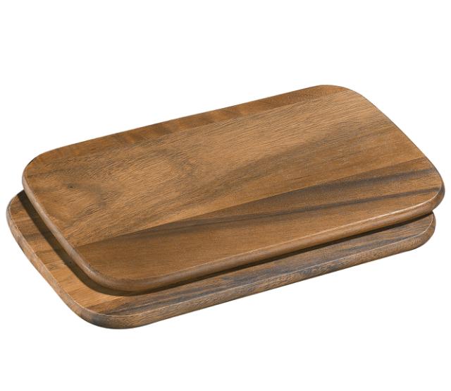 Frokostbrett i akasia 26 x 17 cm, 2 stk.