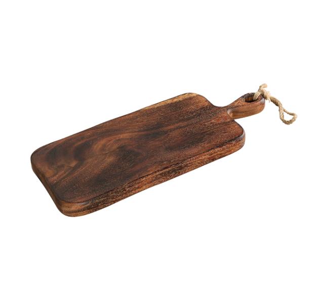 Skjærebrett i akasia med håndtak 46 x 18 cm