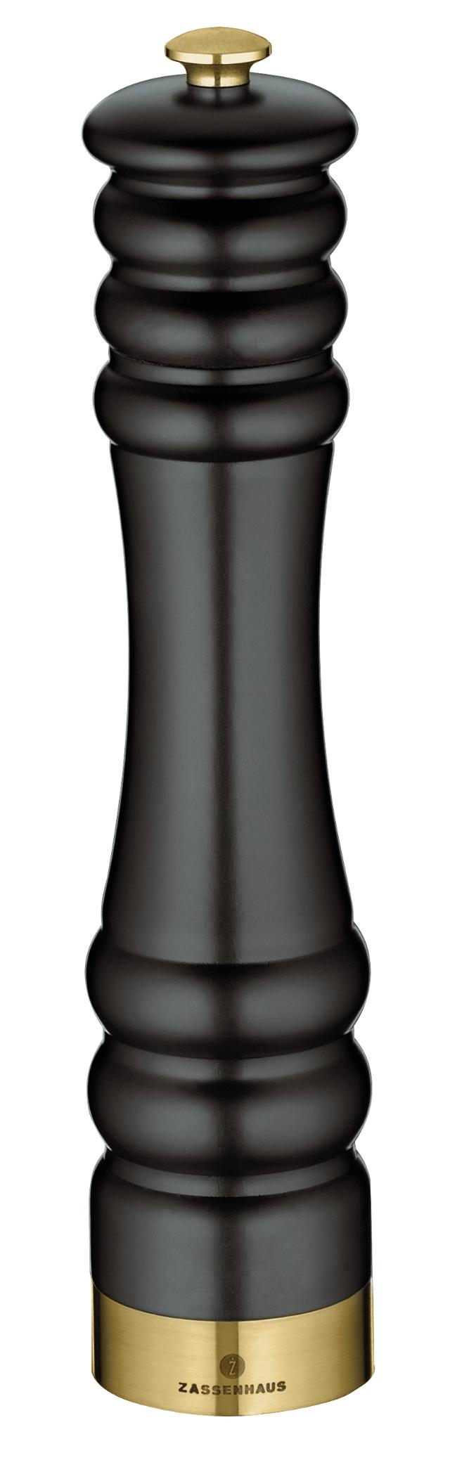 Pepperkvern 25 cm matt svart/gull